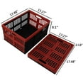 thumbnail image 2 of Obstnny 34 Quart Collapsible Storage Bins, Stackable Milk Crate, 3 Packs, 2 of 6