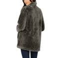 thumbnail image 3 of KOGMO Women's Soft Faux Fur Zip Up Jacket with Pockets Relaxed Fit, 3 of 4