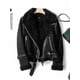 thumbnail image 1 of Chaquetas de piel de oveja sintética de invierno para mujer, chaquetas de cuero de imitación para mujer, abrigos marrones cortos de ante gruesos y cálidos para motocicleta, 1 of 4