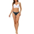 thumbnail image 2 of Unique Bargains Women's Available in Plus Size No-Show Breathable Thongs Blue M, 2 of 6