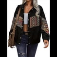 thumbnail image 2 of Chaquetas de Mujer Chaqueta de con Hombros Caídos Negro XL, 2 of 10