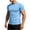 Blue, variant on Slim Fit Athletic Shirts for Men Short Sleeve Crew Neck Lightweight Breathable Tees Performance Apparel Workout Tops for Sports Gray L