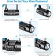 thumbnail image 3 of 5 Digit Combination Padlock, 4.65 Inch Long Shackle Resettable Padlock, Lengthened Gym Lock Waterproof For School, Employee, Gym & Sports Locker, Gate, 3 of 5