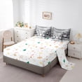thumbnail image 5 of Manfei Hello Winter 7 Pieces Bedding Comforter Set,Lovely Cartoon Gnome Full Bedding Set,White Silver Fitted Sheet Flat Sheet For Kids,Super Cozy Room Decor Reversible, 5 of 8
