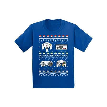 

Awkward Styles Ugly Christmas T-Shirt for Boys Girls Gamer Xmas Toddler Shirt