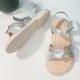 thumbnail image 4 of Sandalias de princesa con diamantes de imitación REDARER para niñas, con tira en el tobillo, estilo bohemio, para playa, talla 5,5-6 años, 4 of 5