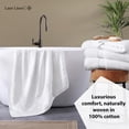 thumbnail image 4 of Juego de toallas de baño LANE LINEN, color blanco, 100% algodón, paquete de 4 unidades, 35 x 66 cm, 4 of 9