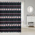 thumbnail image 2 of Southwestern Rideau de Bain Géométrique Garçons Filles 72"x72 Pouces Boho Native Aztec Rideau de Douche pour Enfants Imperméable Rétro Exotique Ensemble de Rideaux de Douche Accessoires de Salle de Bain pour Enfants, 2 of 6