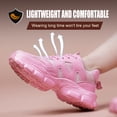 thumbnail image 6 of SKIUHS Women’s Steel Toe Work Shoes, Puncture Resistant Lightweight Safety Sneakers, Breathable Lace-Up Non Slip Work Shoes, All Pink, 6 of 7