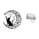 thumbnail image 5 of Escultura de pared de metal negro místico para amantes de los gatos, regalo único de decoración de pared de gato de metal, escultura de pared de gato, 5 of 8