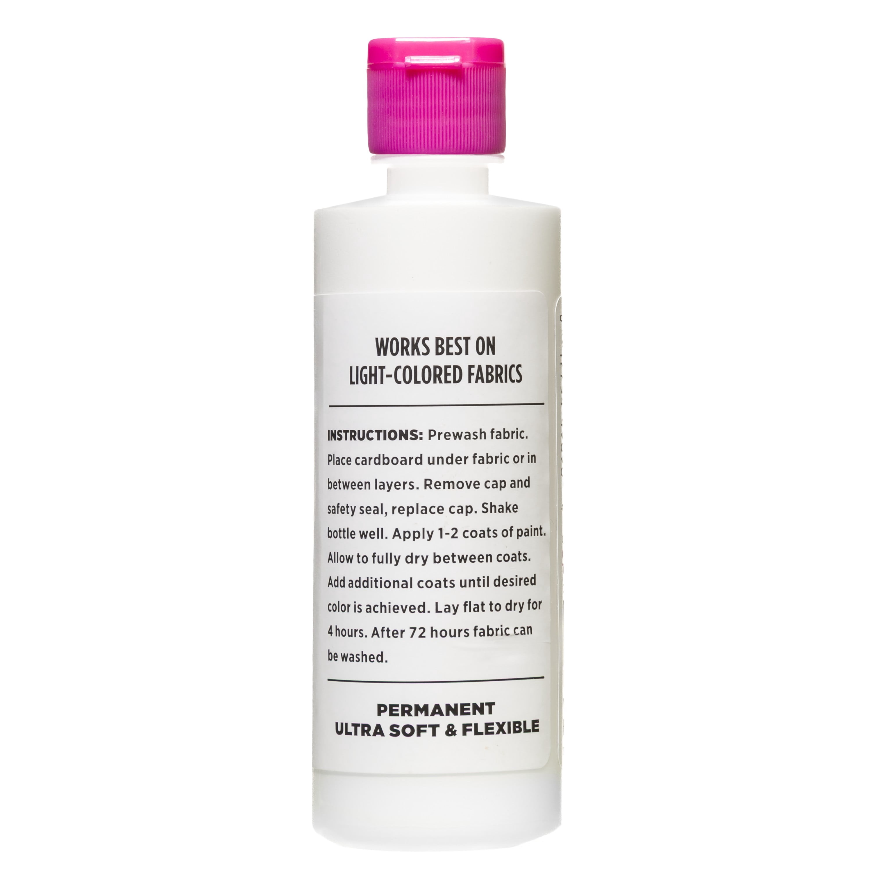 Tulip Brush-On Fabric Liquid Paint White, Create Permanent Designs, Great for Fashion and Decor Crafts, White Color, 4 oz