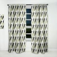 thumbnail image 2 of Designart 'Circular Abstract Retro Pattern Geometric II' Mid-Century Modern Curtain Panel, 2 of 5
