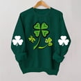 thumbnail image 4 of TaTaai Women Fashion St. Patrick's Day Print Crew Neck Long Sleeve Sweatshirt Casual Loose Pullover Tops for Daily Street Office Commute Wear Soft Comfortable No Hood Tops Gift, 4 of 4