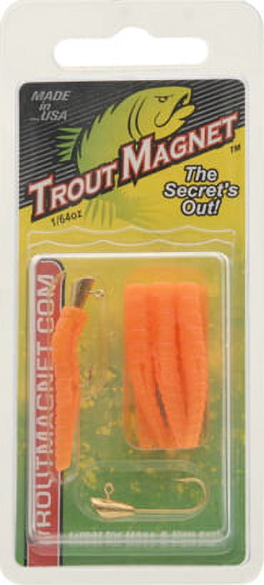 (1 pack) Leland Lures Trout Magnet 1/64 oz Softbait 9 Count Orange