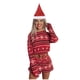 thumbnail image 3 of XWSHYW Decoraciones Navideñas Gorro Navideño a Cuadros Rojos Gorro Grueso y Copos de Nieve Dorados Gorro y Decoración Navideña, 3 of 6