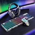 thumbnail image 4 of Juego de tres piezas de auriculares con teclado de ratón de camuflaje, accesorios de computadora para jugadores Hugtrwg Para estrenar, 4 of 9