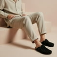 thumbnail image 6 of Cushionaire Haze Genuine Suede Leather Men's Clogs - Comfortable Slip On Potato Shoes for Men with Adjustable Buckle, 6 of 21