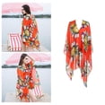 thumbnail image 4 of Blusas de playa de chifón para mujer Kimono Cardigan largo Bikini cubrir rojo Yuyangstore Cárdigan tipo kimono de playa, 4 of 6