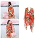 thumbnail image 5 of Cárdigan gasa para mujer, suelto sin mangas para la playa, ropa de baño de moda, blusas de playa para la fiesta de viajes en la playa rojo Macarena Cárdigan tipo kimono de playa, 5 of 7