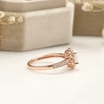 thumbnail image 4 of 14K Rose Gold Oval Shape Created Opal Petal Engagement Ring, 4 of 6