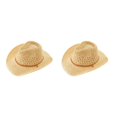 thumbnail image 2 of Sombrero de vaquero Jumpingount elegante para hombres y mujeres 2piezas amarillo, 2 of 6