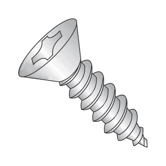 #12 x 3" Type A Self-Tapping Screws / Phillips / Flat Head / Stainless Steel 316 (Quantity: 800 pcs)