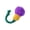 Purple, variant on AOOOWER Dog Squeaky Chew Toy Plush Bulb Teether Rope Toy for Breeds Outdoor Indoor Fun