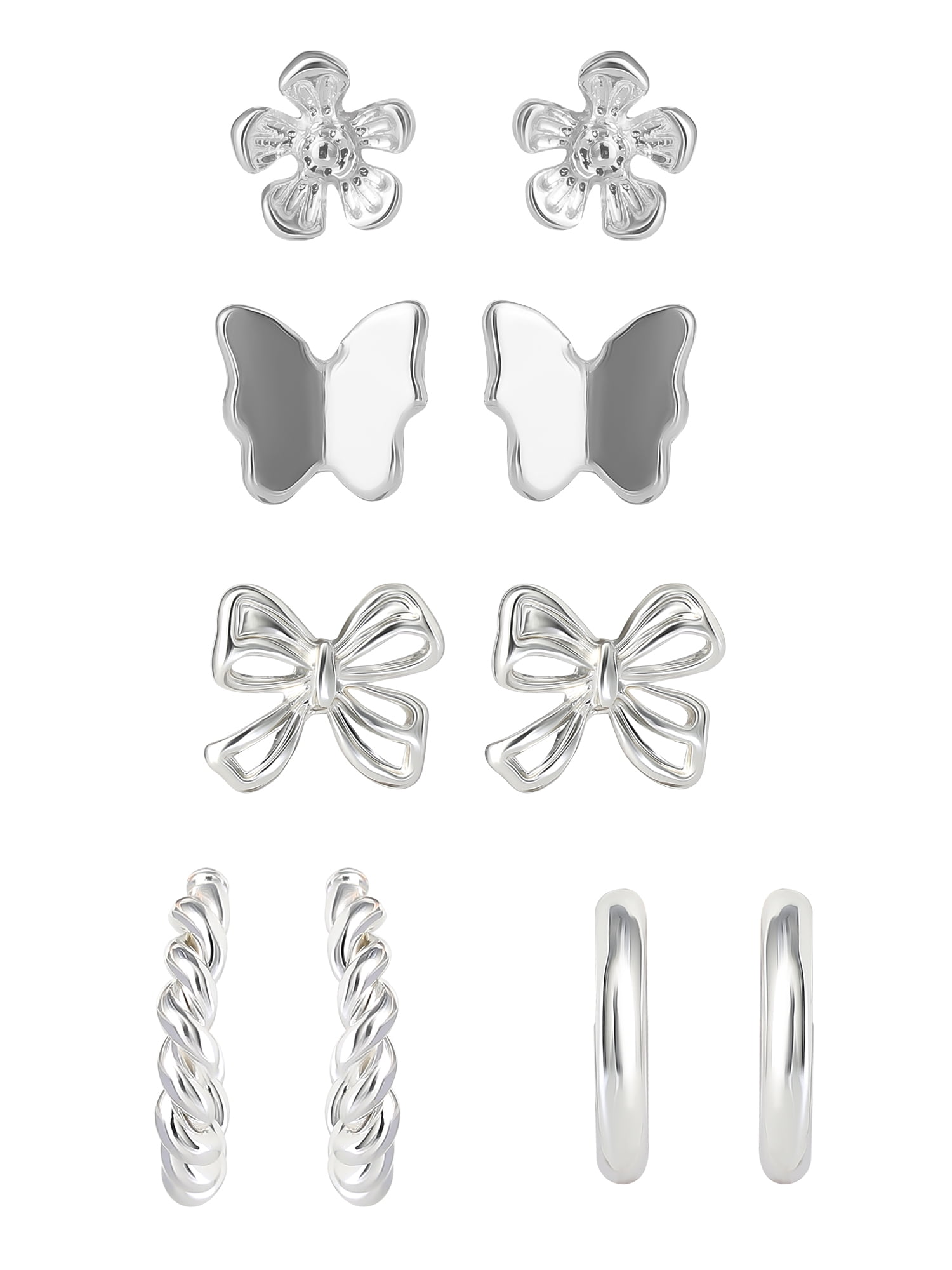 Celebrity Pink Women’s Butterfly Earring Set, 5 Pairs