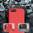 thumbnail image 4 of [3 in 1 for iPhone SE case 2022/3rd/2020/2nd gen, iPhone 7/8 case，with 2 Pack Screen Protector, Liquid Silicone Ultra Slim Shockproof Protective Phone Case [Microfiber Lining] (Red)…, 4 of 13