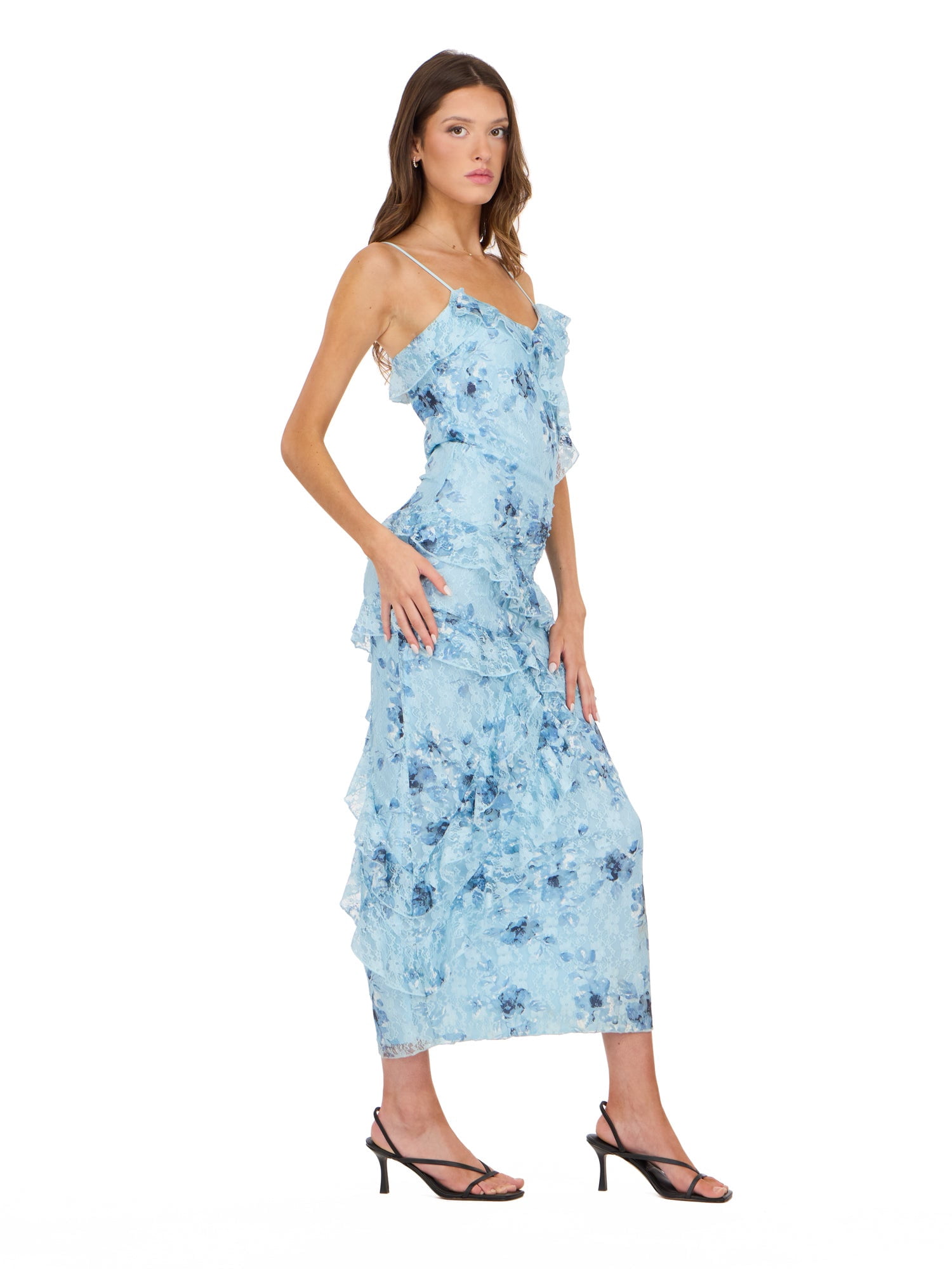 Forever 21 Women's Printed Maxi Dress with Ruffles, Sizes XS-XL