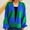 Green, variant on Uaswgudfs Women's Autumn/Winter Draped Sweater: Textured Knit, Horizontal Stripe & Ribbed Trim