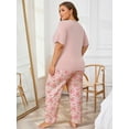 thumbnail image 5 of PinkBeautiM Women Plus Size Pajamas Set Prints Pjs Sleepwear with Pockets, 5 of 7