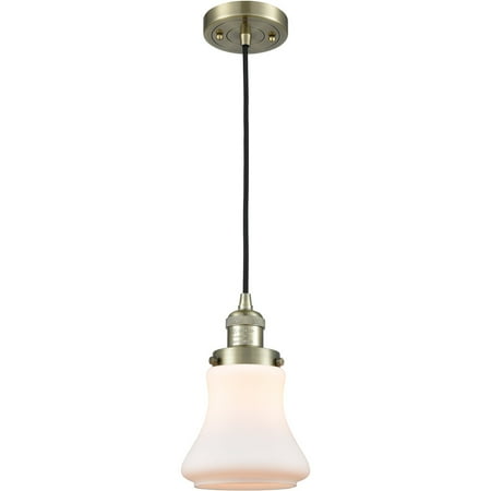 

Antique Brass Tone Mini Pendants 6 Wide Matte White Glass Steel/Cast Brass/Glass Medium Base LED 1 Light Fixture