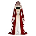 thumbnail image 2 of IWRICH Women's Renaissance Velvet Dress Halloween Victorian Hooded Gown Dresses Gothic Maxi Dress, 2 of 3