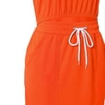 thumbnail image 5 of DHFJKG Women's Two Piece Outfits Summer Skirt Sets Sleeveless Crewneck Crop Top High Rise Drawstring Midi Skirts With Pockets Casual Set Holiday Outfit, 5 of 7