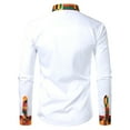 thumbnail image 4 of 2025 Body à Manches Longues pour Hommes, Imprimé Patchwork, Chemise Habillée à Boutons, 4 of 4