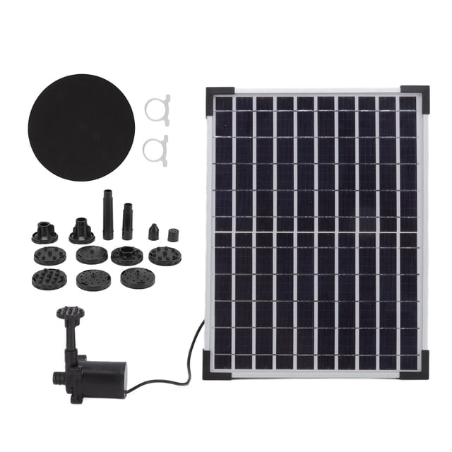 Reinicio rápido, fácil limpieza, soporte ABS y compatibilidad con 10 V. Bomba de cascada de 12 W alimentada por energía solar para uso en exteriores