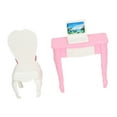 thumbnail image 3 of Juego de computadora portátil para casa de muñecas BuyWeekMX Silla de mesa para computadora portátil escala 1:12, 3 of 9