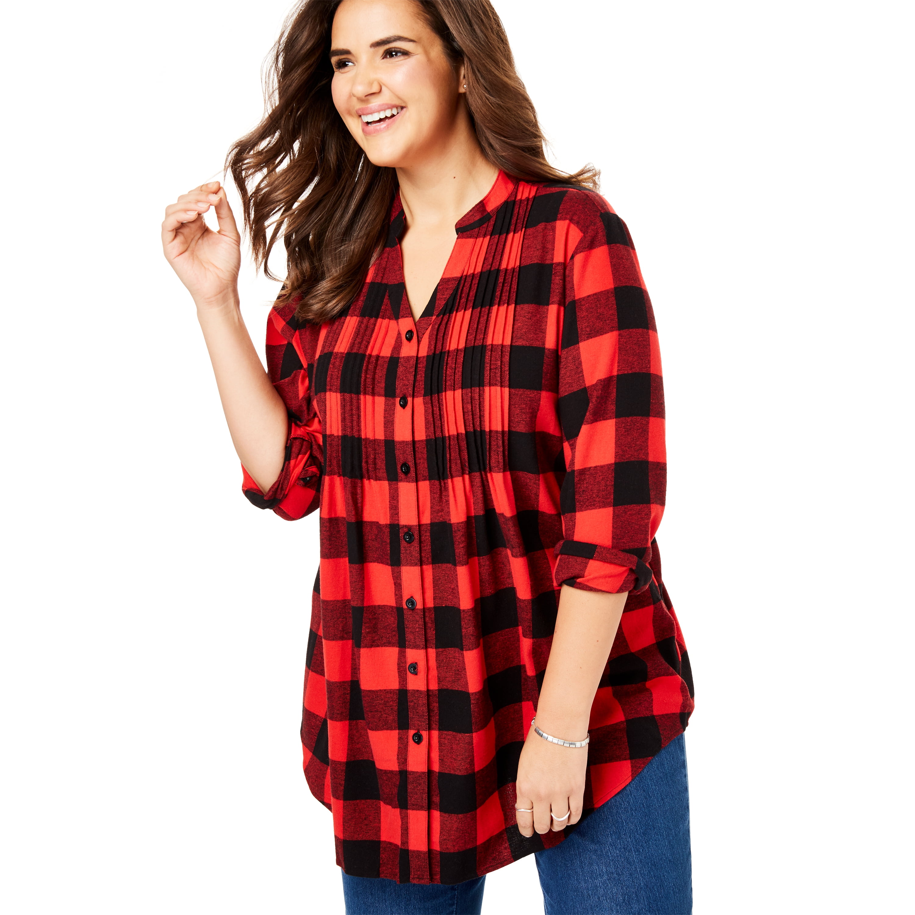 plus size flannel jacket