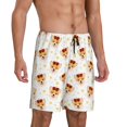 thumbnail image 2 of Balery Funny Corgi Pantalones cortos de pijama de punto de algodón para hombre con cinturilla y bolsillos-3X-Large, 2 of 6