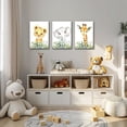 thumbnail image 4 of JANS.NO1 Nursery Wall Art Safari Animal poster Prints Boy Baby Room Decor Poster Toddler Room Decoration Minimalist Boho Jungle Painting Pictures Set of 3 for Kids Bedroom Bathroom Framed, 4 of 6