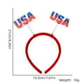 thumbnail image 3 of Patriotic Headband, 4th of July Head Boppers - Red White Blue Headpiece,USA Flag Headbands for Independence Day Party Favors Fourth of July Party Accessories, Memorial Day Headbands, 3 of 4
