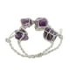thumbnail image 1 of Pulsera tejida a mano con cristal de amatista, pulsera para mujer, joyería de piedra natural, pulsera trenzada ajustable, pulsera vintage, 1 of 7