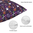thumbnail image 4 of Rateoe Halloween Sweet Candy Pattern Throw Pillow Cover Premium Pillow Stuffer Sham Square for Decorative Cushion Bed Couch Sofa(Pillow insert not included), 4 of 8