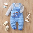 thumbnail image 2 of Baby Boy Outfits Long Sleeve Lounge Shirts and Overalls Print Cotton Clothes Set, 2 of 7