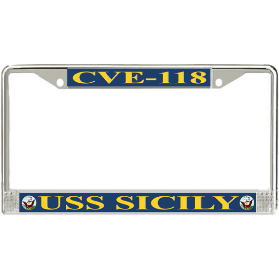 USS Sicily CVE-118 License Plate Frame