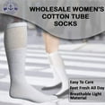 thumbnail image 3 of Yacht & Smith 26 Inch Wholesale Women's Tube Socks, Women's Cotton Referee Sport Socks Size 9-11, 3 of 7