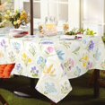 thumbnail image 6 of Outdoor Tablecloth with Umbrella Hole and Zipper Rectangle, Patio Table Cloth with Umbrella Hole, Fabric Waterproof Vintage Floral Tablecloth for Spring/Summer/Party/Picnic, 60" x 84", 6 of 6