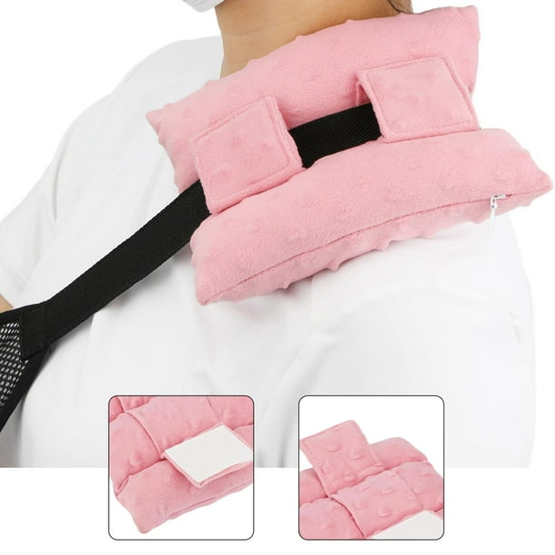 Cojín de correa para cabestrillo de brazo, almohadilla de correa para brazo, acolchado, ligero, para lesiones de codo y muñeca, para adultos unisex, Rosa