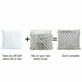 thumbnail image 2 of Home Soft Things Feathery Faux Fur 2 Piece Throw Pillow Cover Set - Grey - 26" x 26", 2 of 4